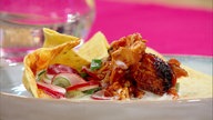 Zarte BBQ-Hähnchen-Tacos