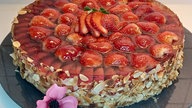 Erdbeertorte mit Vanillepudding