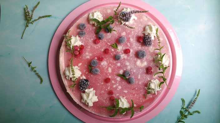 gezwirlte Beerentorte Draufsicht