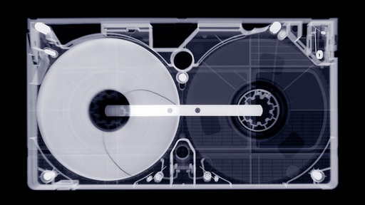 Aufsicht einer VHS Kassette