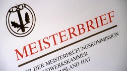 Ein Exemplar des Deutschen Meisterbriefs
