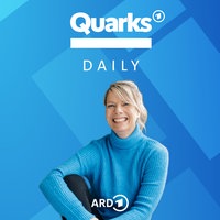 Das Coverbild des Quarks Daily Podcasts mit Host Ivy Strüwing.