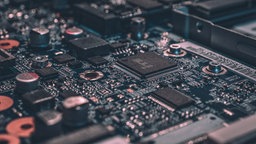 Computerplatine in Großaufnahme